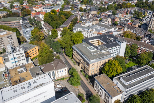 A view of RWTH Aachen Campus from  top.